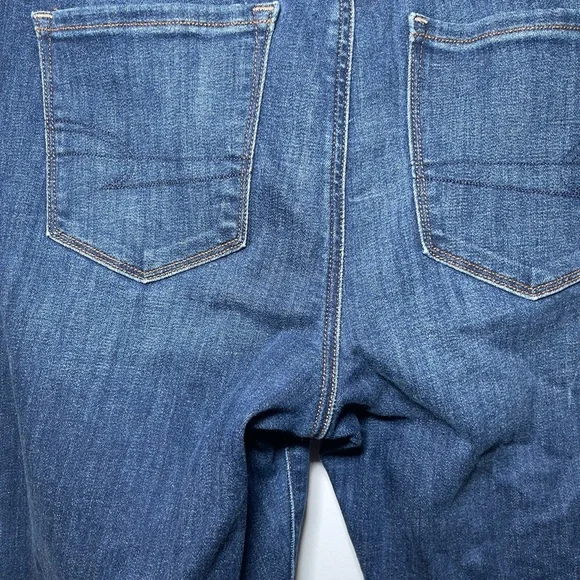 American Eagle Curvy Skinny Kick Next Level Stretch Women's Blue Bootcut Jeans - Picture 7 of 12